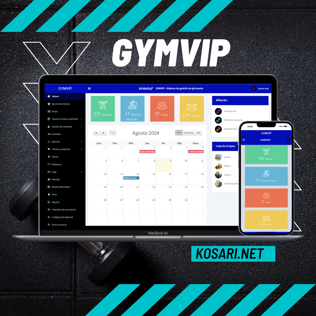 GYMVIP Sistema de Gestión de Gimnasios