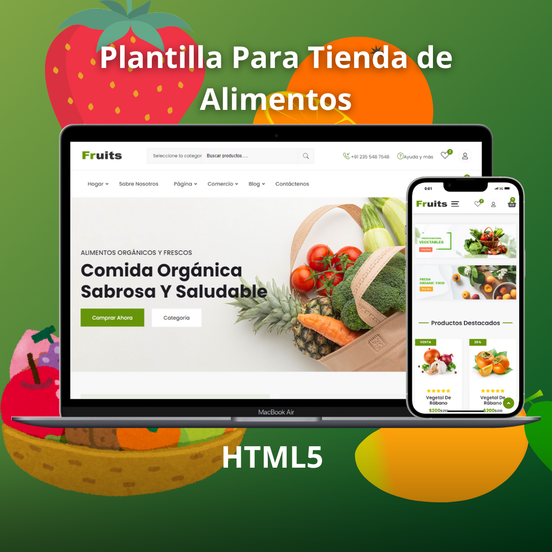 Plantilla HTML5 de Tienda de Alimentos y Comestibles