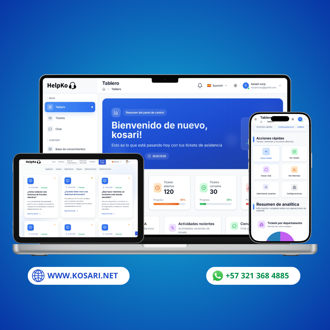 HelpKo – Sistema Inteligente de Mesa de Ayuda con Inteligencia Artificial